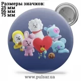 Значок BTS BT21 tape 06