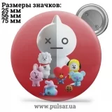 Значок BTS BT21 tape 08