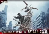 Оригинальная аниме фигурка «0715 Studio - Denji vs Devil of the Knife Chainsaw Man»