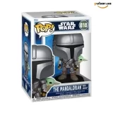Виниловая фигурка &laquo;Funko POP! &bull;  &bull; Star Wars ◉ The Mandalorian with Grogu (On Back) № 818&raquo;