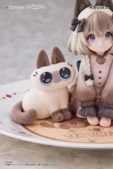 Оригинальная аниме фигурка «DLC Series Tea Time Cats x Siamese Cat Azuki-san Friendship Collaboration Exclusive Set Complete Figure»