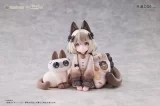 Оригинальная аниме фигурка «DLC Series Tea Time Cats x Siamese Cat Azuki-san Friendship Collaboration Exclusive Set Complete Figure»