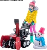 Оригінальна аніме фігурка «PLAMAX MF-62: minimum factory Minori with Honda Small Snow Plow HSS1170n (JX) 1/20 Plastic Model»