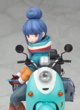 Оригинальная аниме фигурка «Yuru Camp Rin Shima with Scooter 1/10 Complete Figure»