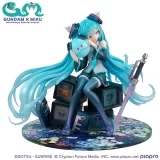 Оригинальная  фигурка «Lucrea Mobile Suit Gundam 45th Anniversary x Hatsune Miku Hatsune Miku x 00 Gundam 1/7 Complete Figure»