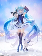 Оригинальная аниме фигурка «Character Vocal Series 01 Hatsune Miku Snow Miku x Kuromi 1/7 Complete Figure»