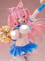 Оригинальная аниме фигурка «Animal Ears Cheerleader Girl DX Ver. illustration by Yatanuki Kei 1/5.5 Complete Figure»