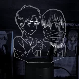 Акриловый 3D светильник-ночник «Микаса Аккерман и Эрен Йегер» tape 1