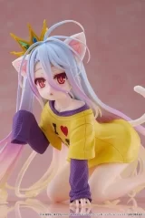 Оригинальная аниме фигурка «"No Game No Life" Desktop Cute Figure Shiro Nekomimi Cat Ear T-shirt Ver.»