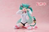 Оригинальная аниме фигурка «Hatsune Miku Desktop Cute Figure Nekomimi Cat Ear T-shirt Ver.»