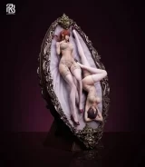 Оригинальная аниме фигурка «ReBorn Studio - Your Twin Girlfriends Makima X Reze Chainsaw Man» 
