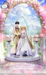 Оригинальная аниме фигурка «CAT TAIL Studio - Sailor Moon Wedding Couple Series Tsukino Usagi & Mamoru Chiba's Wedding»