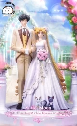 Оригинальная аниме фигурка «CAT TAIL Studio - Sailor Moon Wedding Couple Series Tsukino Usagi & Mamoru Chiba's Wedding»