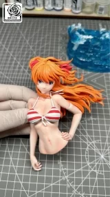 Оригинальная аниме фигурка «Rose Studio - Neon Genesis Evangelion Eva Summer Resonance Series Asuka Swimsuit»