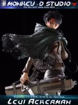 Оригинальная аниме фигурка «Monkey.D Studio - Attack On Titan Captain Levi»
