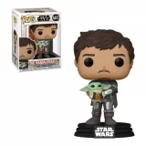 Вінілова фігурка «POP Funko Star Wars: The Mandalorian - Mandalorian (Din Djarrin) Holding The Child (Grogu)»