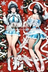 Дакимакура (подушка для объятий)  150 см «Джейн Доу Новый Год Снегурочка» модель 1