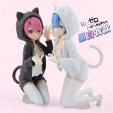 Оригинальная аниме фигурка «Ichiban Kuji Re:Zero kara Hajimeru Isekai Seikatsu - Itsu demo Anata to Isshodayo: Rem & Ram Nyanko Mode Last One Ver.»