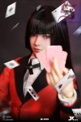Шарнирная кукла «JKTOYS - Kakegurui 1/6 Abyssal Betting Belle Yumeko Movable Eye Hair Implant Head»
