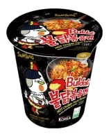 Корейська локшина «Локшина швидкого приготування Hot Chicken гостра курка Samyang, склянка 70 г»