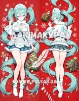 Дакимакура (подушка для объятий)  150 см «Мику Новый Год Снегурочка»