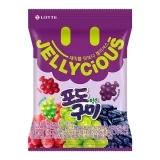«Жевательный мармелад Jellycious со вкусом виноградного ассорти Lotte, 60 г»