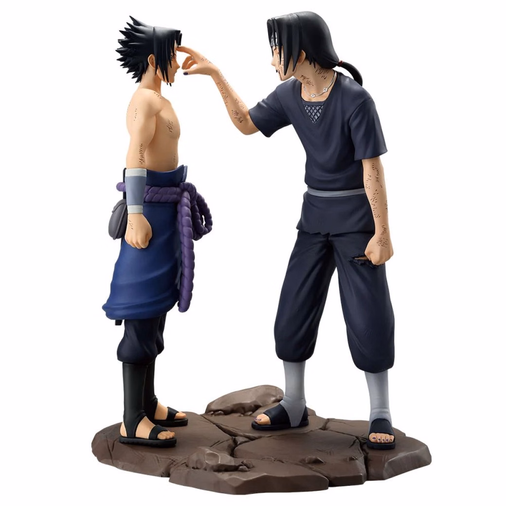 Оригинальная аниме фигурка «ICHIBAN KUJI NARUTO SHIPPUDEN - RED EYES THAT REFLECT THE SOUL - LAST ONE PRIZE - REVIBLE MOMENT - UCHIHA SASUKE & UCHIHA ITACHI», фото 2