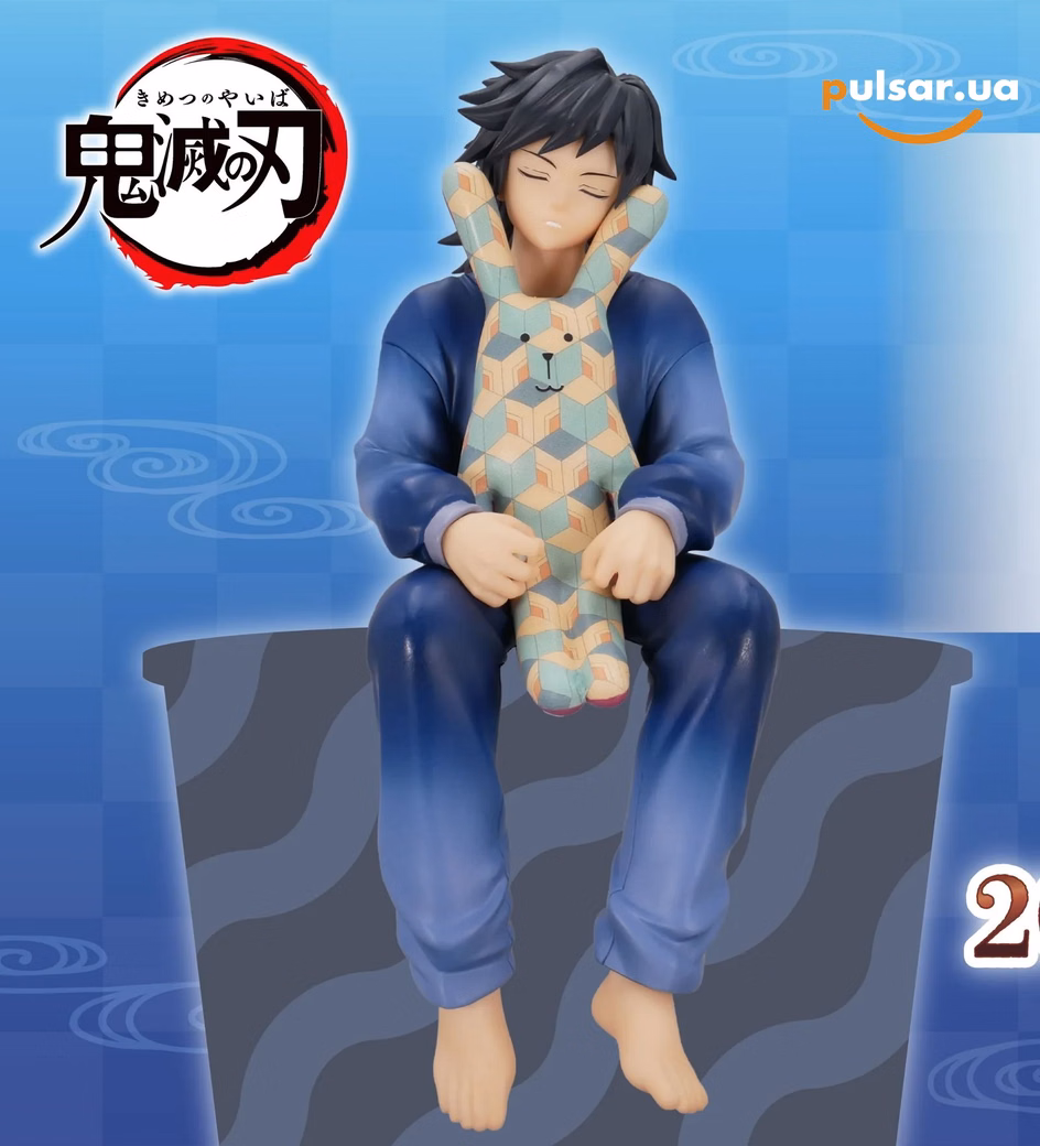 Оригинальная аниме фигурка «Demon Slayer Noodle Stopper Figure x Craftholic Round 1 Exclusive - Giyu Tomioka», фото 2