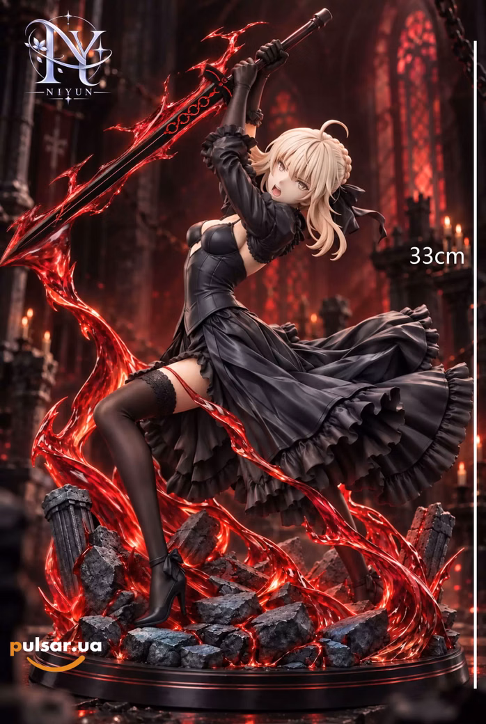 Оригінальна аніме фігурка «1/6 Scale Black Saber with LED-Fate/Grand Order-NiYun Studio», фото 6
