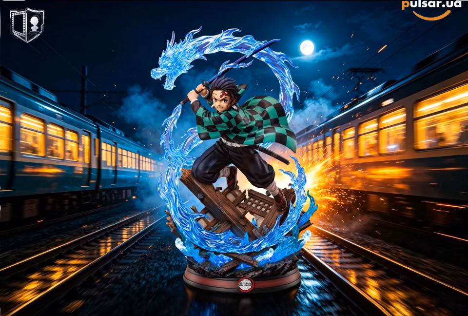 Оригінальна аніме фігурка «1/8 and 1/6 Scale Tanjiro Kamado with LED-Demon Slayer-YingShi Studio», фото 2