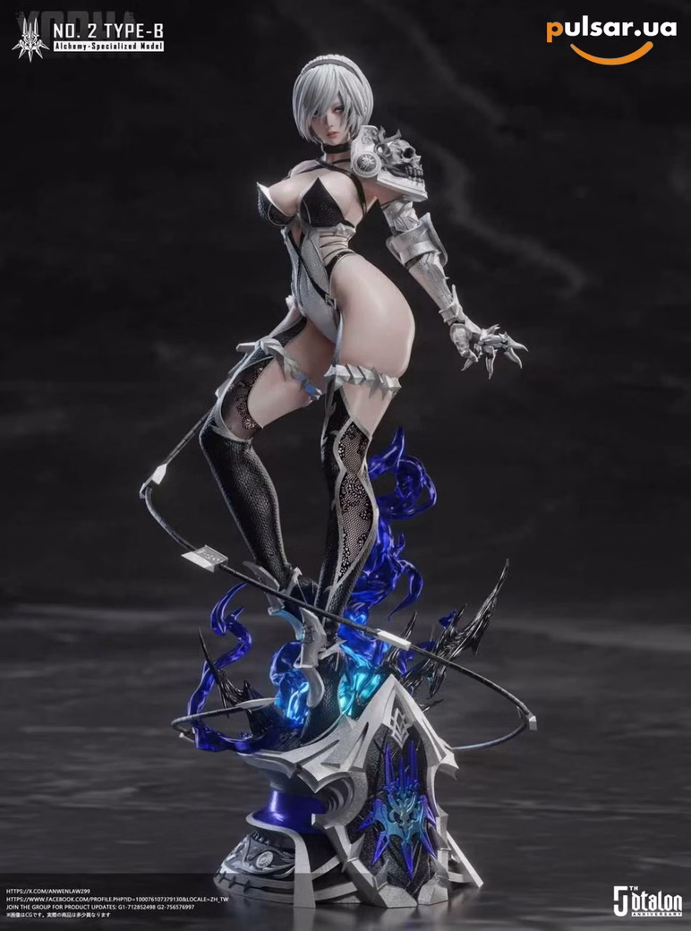 Оригінальна аніме фігурка  «Dtalon Production Studio – NieR:Automata 2B 1/4 Statue with LED», фото 18