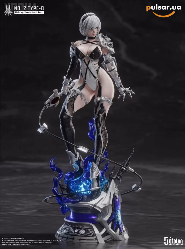 Оригінальна аніме фігурка  «Dtalon Production Studio – NieR:Automata 2B 1/4 Statue with LED», фото 17