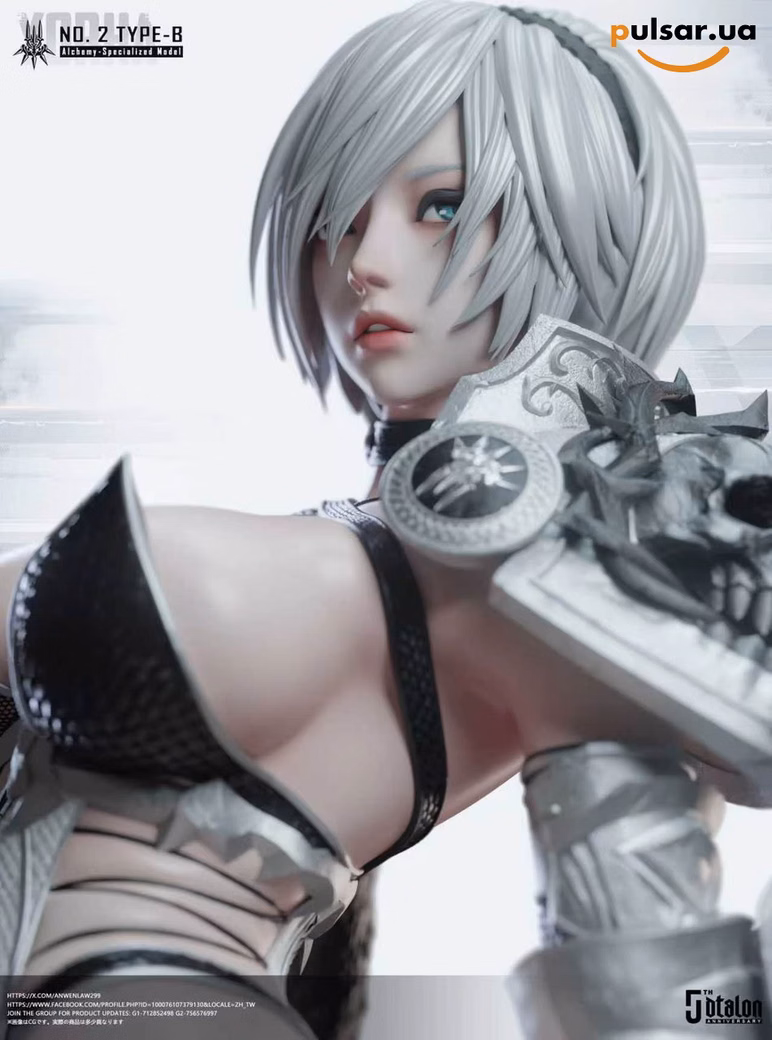 Оригінальна аніме фігурка  «Dtalon Production Studio – NieR:Automata 2B 1/4 Statue with LED», фото 5