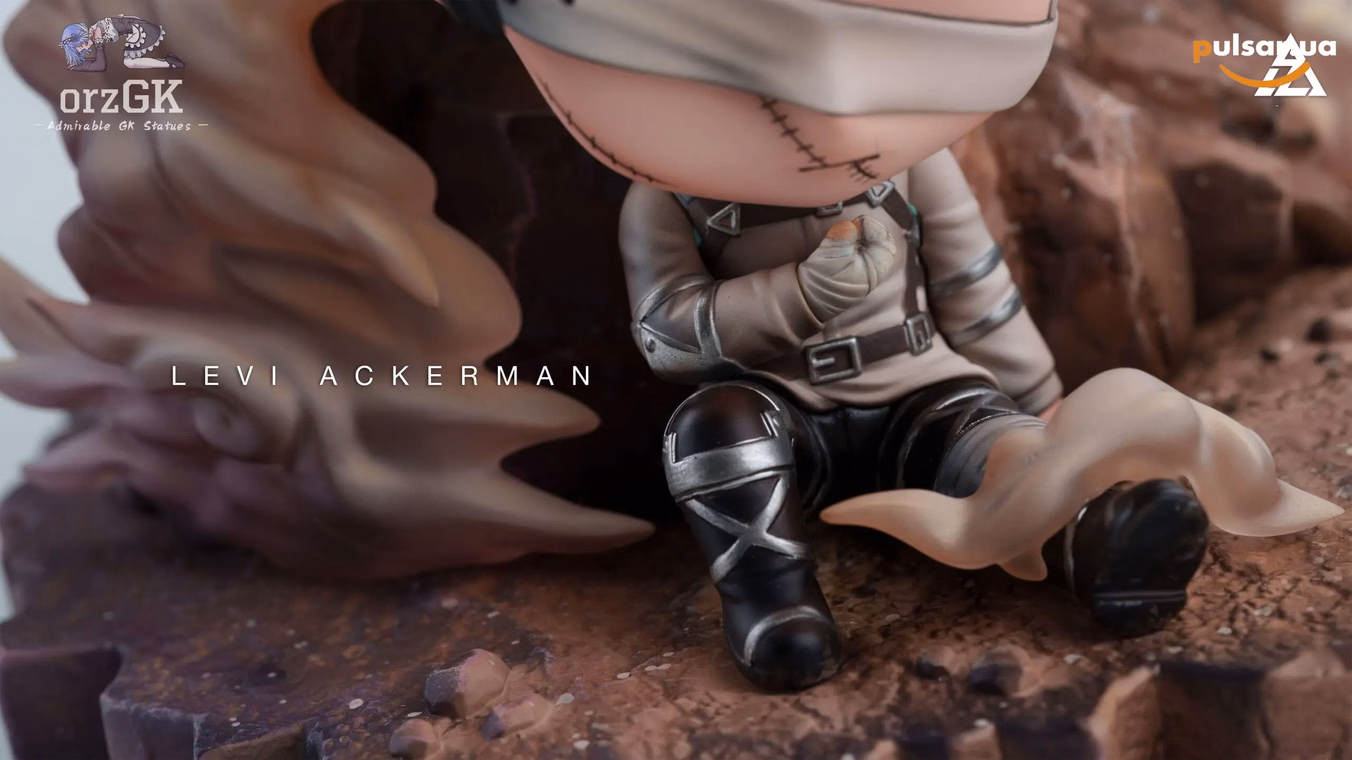 Оригинальная аниме фигурка «AZ Studio - Chibi Figure Levi Ackerman Farewell Ver Attack On Titan», фото 3