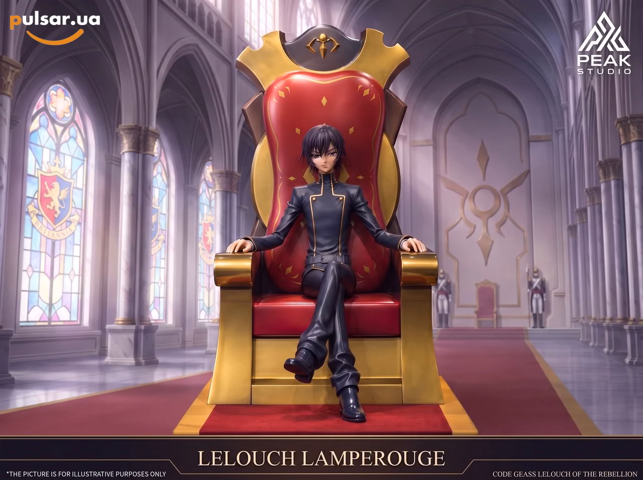 Оригінальна аніме фігурка «1/6 Scale Lelouch Lamperouge-Code Geass: Lelouch of the Rebellion-Peak Studio»