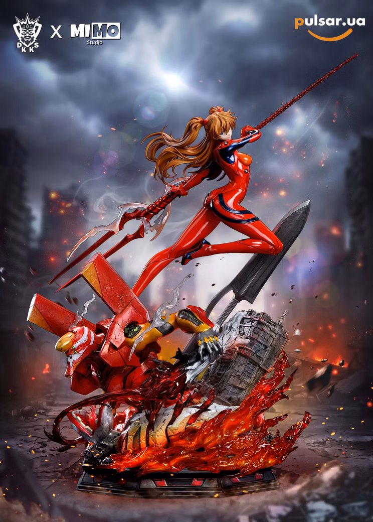 Оригинальная аниме фигурка «Dark King Studio X MIMAN Studio - Battle Suit Asuka X Young Asuka Neon Genesis Evangelion», фото 4