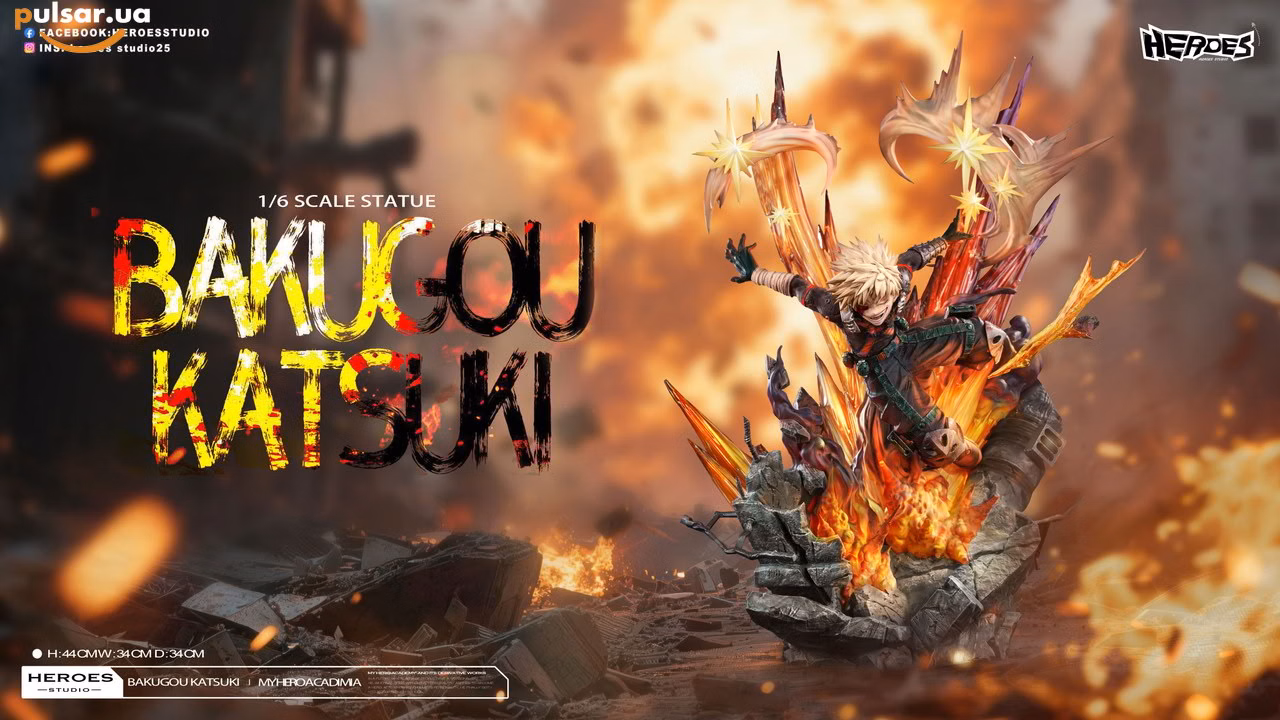 Оригінальна аніме фігурка  «1/6 Scale Katsuki Bakugo-My Hero Academia-Heroes Studio», фото 6