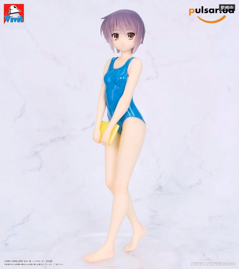 Оригінальна аніме фігурка «The Melancholy of Haruhi Suzumiya Figure - Yuki Nagato Swimsuit Ver.»