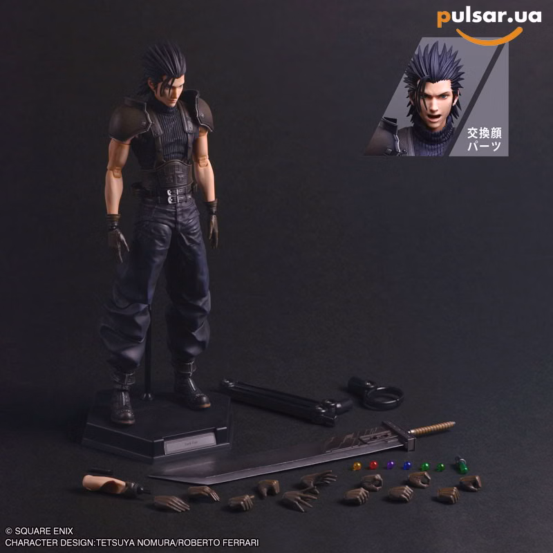 Оригінальна sci-fi фігурка «Final Fantasy VII Rebirth PLAY ARTS SHIN Zack Fair Soldier Class 1st», фото 7