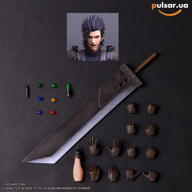 Оригінальна sci-fi фігурка «Final Fantasy VII Rebirth PLAY ARTS SHIN Zack Fair Soldier Class 1st», фото 8