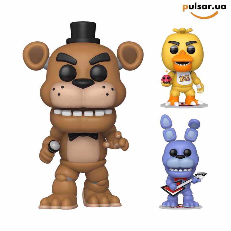 Виниловая фигурка «Funko POP! • Jumbo • Five Nights at Freddy's ◉ Freddy with Bonnie & Chica 3-Pack № -», фото 2