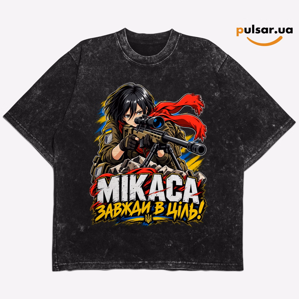 Футболка «UA Army ➤  Attack on titan ✶ Mikasa»  модель 2