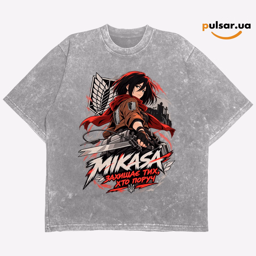 Футболка «UA Army ➤  Attack on titan ✶ Mikasa»  модель 3, фото 2