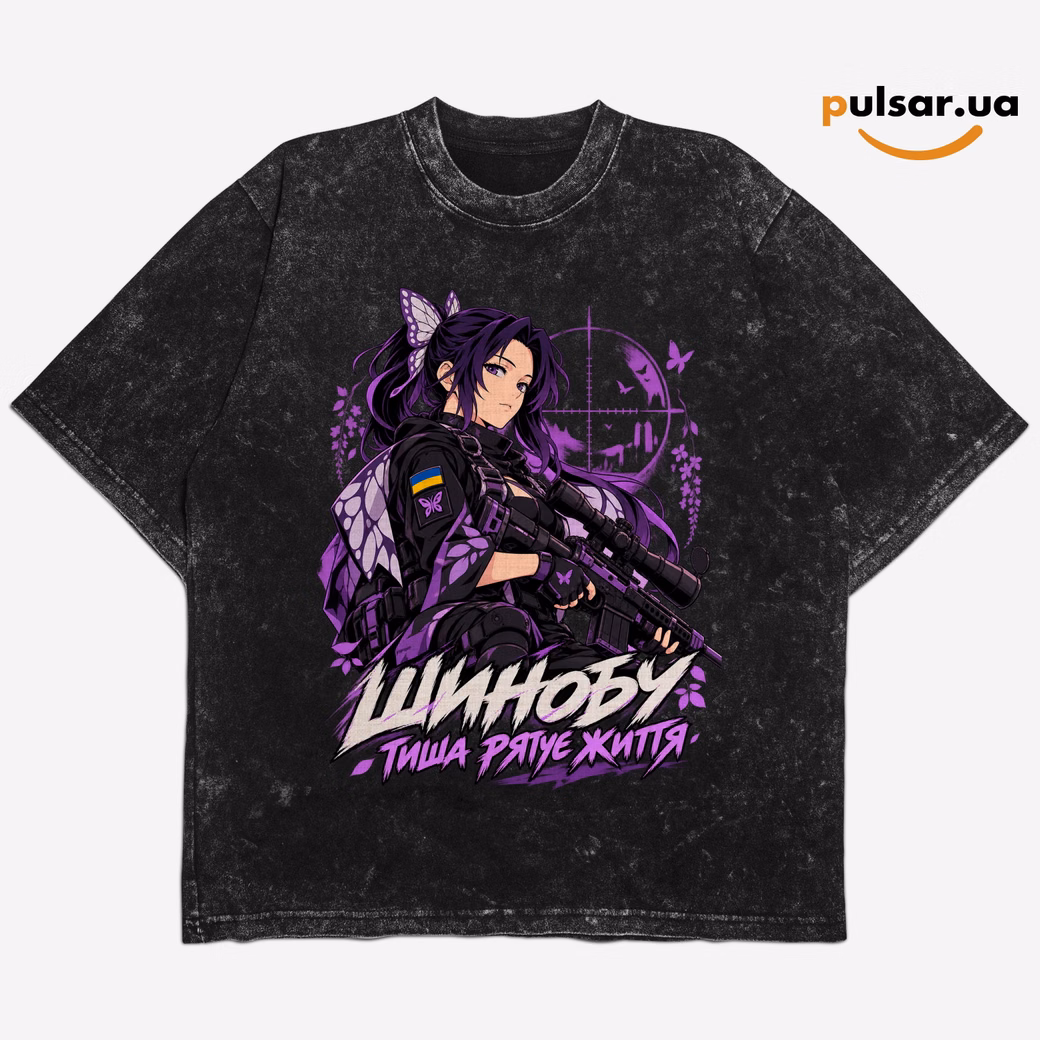 Футболка «UA Army ➤ Demon Slayer: Kimetsu no Yaiba ✶ Shinobu Kocho» модель 1