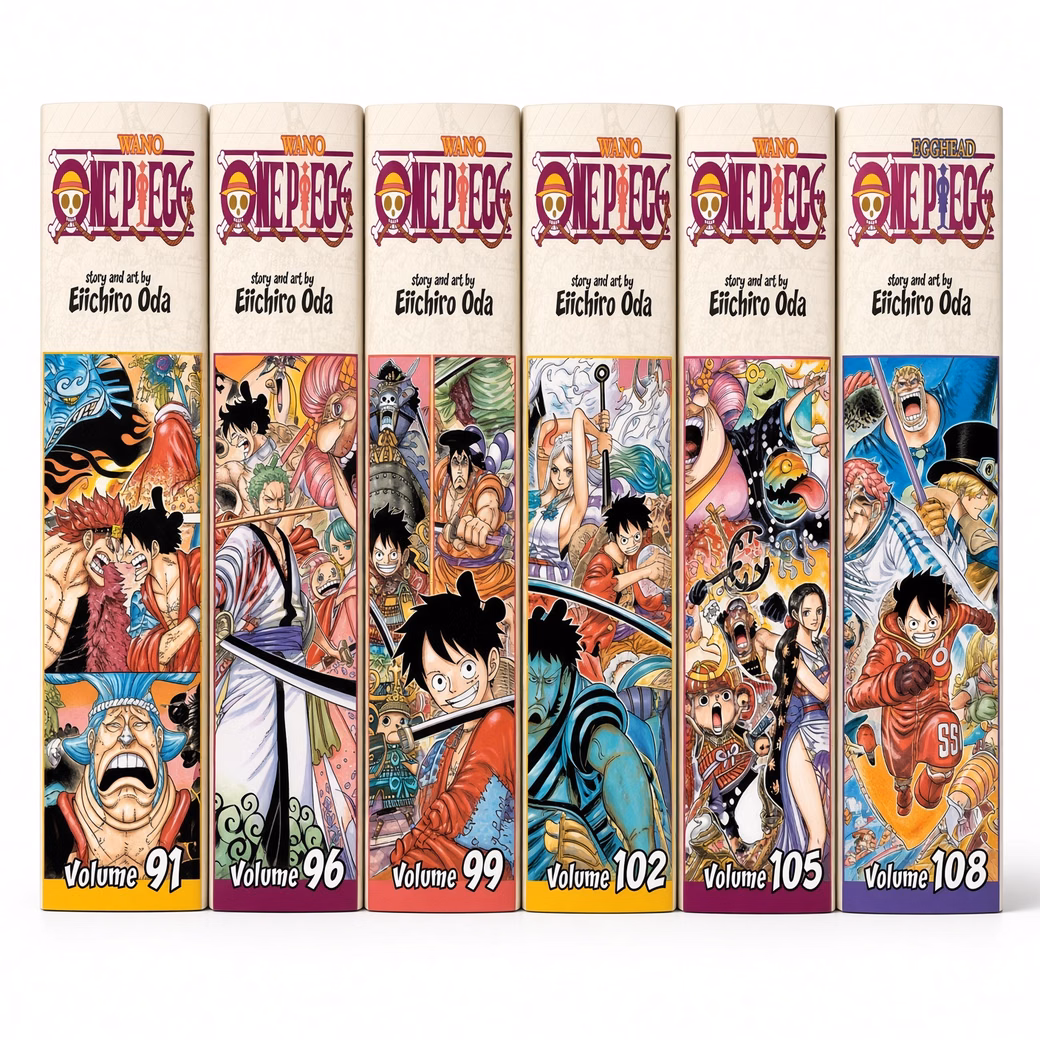 Комплект манги англійською мовою «One Piece (Omnibus Edition): 6-Book Collection Set, Volumes 31-36, Includes Volumes 91-108 by Eiichiro Oda»