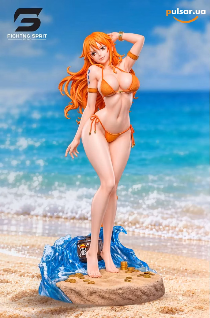 Оригинальная аниме фигурка  «Fighting Sprit Studio - Nami Swimsuit Ver. One Piece»