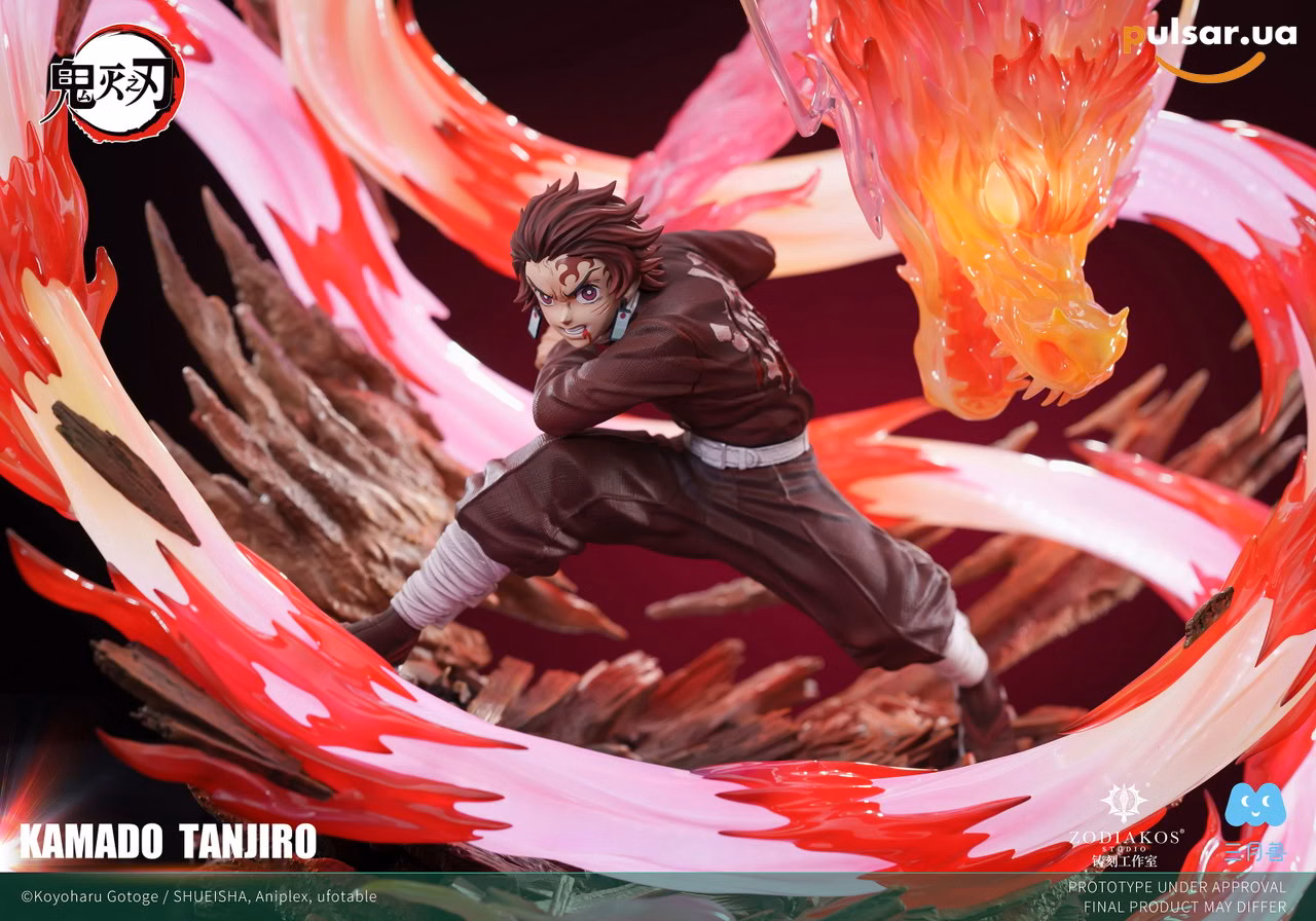 Оригинальная аниме фигурка  «1/6 Scale Kamado Tanjiro with LED Licensed-Demon Slayer-Zodiakos Studio», фото 6