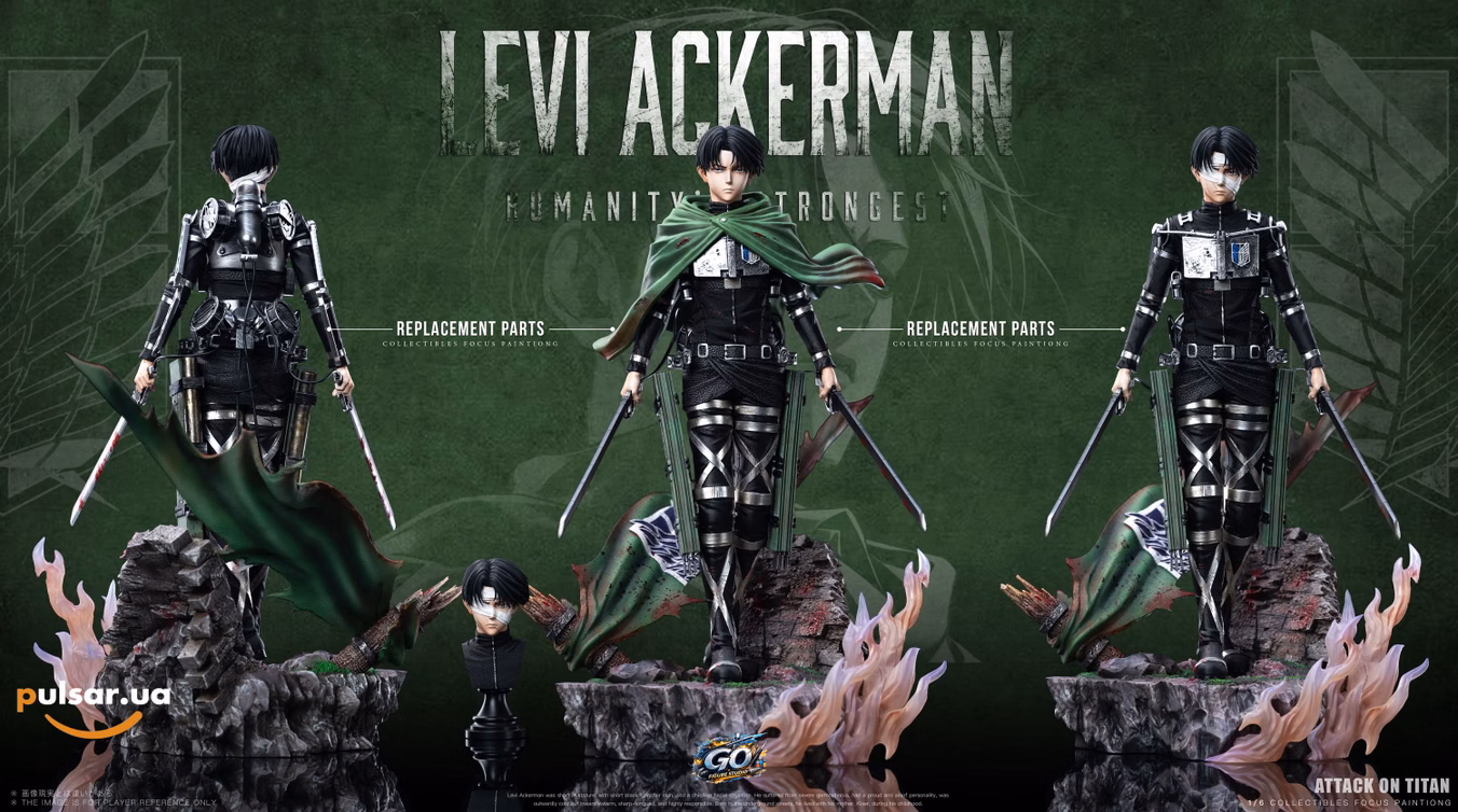 Оригінальна аніме фігурка «Levi-Attack on Titan-GO FIGURE Studio», фото 7