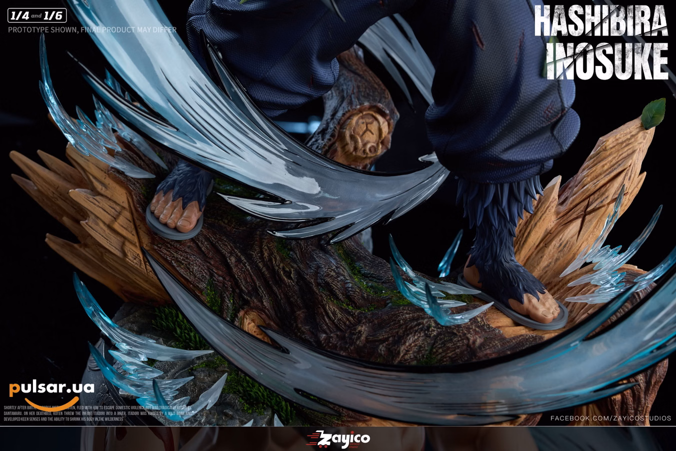 Оригінальна аніме фігурка «1/6 and 1/4 Scale Hashibira Inosuke-Demon Slayer-Zayico Studio», фото 11