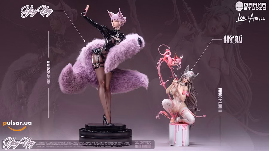 Оригінальна аніме фігурка «Gamma Studio x Loull Aroll Ying Ning – 1/4 Scale Polystone Statue», фото 4